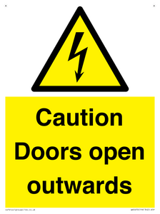 Caution Doors open outwards